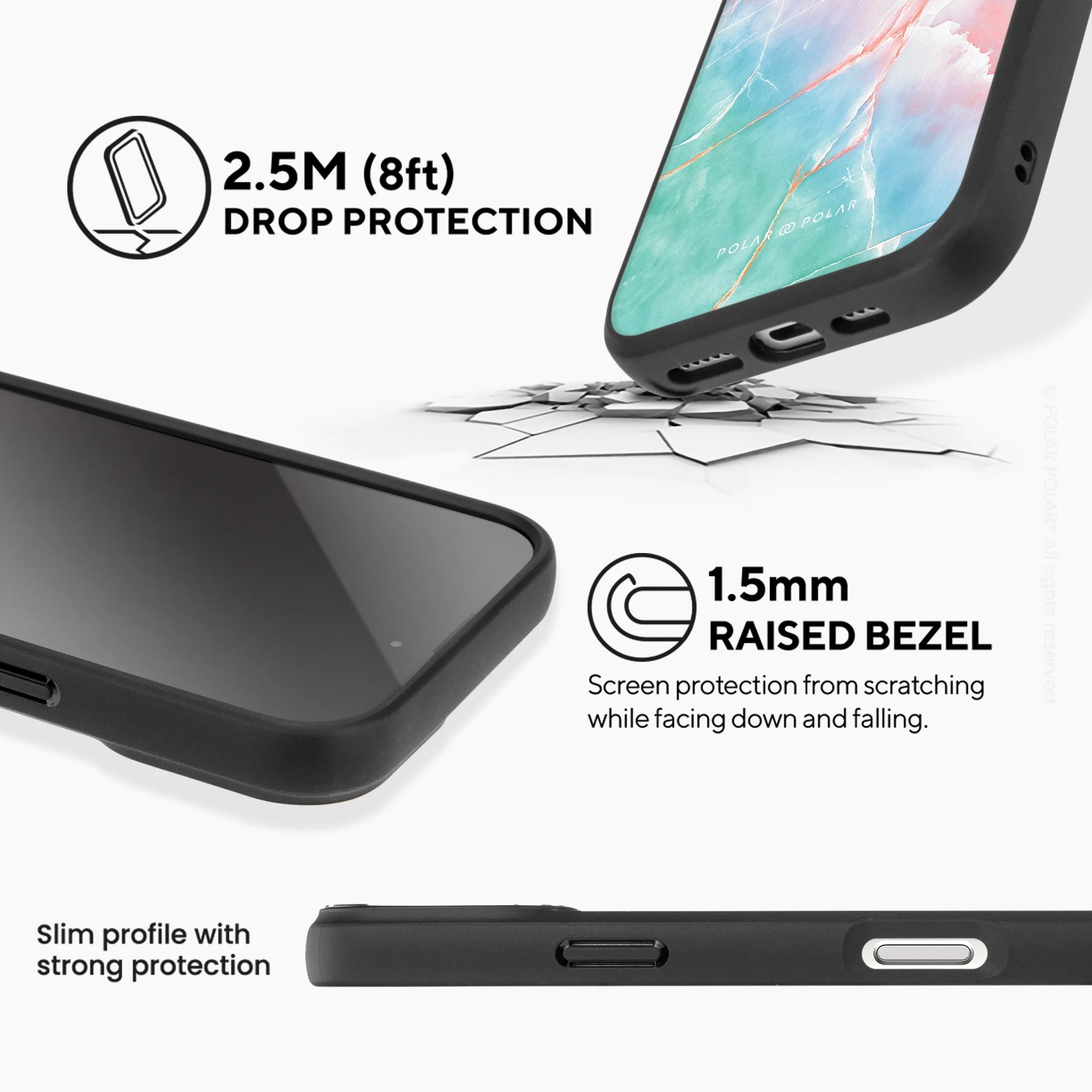 Magic Heaven - iPhone 16 Pro Max Frosted Black Bumper MagSafe Case