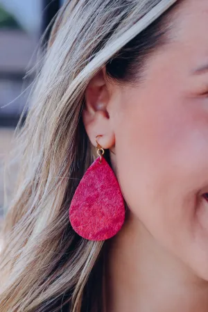 Maize Faux Fur Earrings - Pink