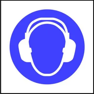 Mandatory Ear Protectors Symbol Safety Sign