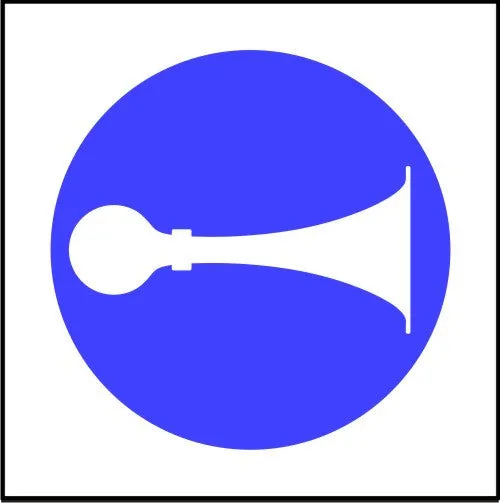Mandatory Sound Horn Symbol Sign