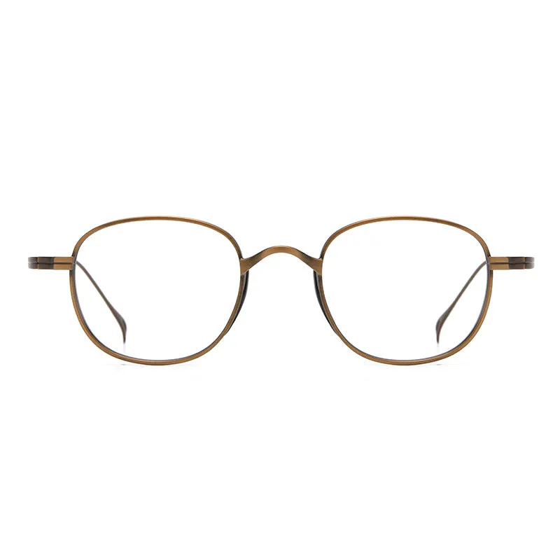 Marlowe Titanium Vintage Oval Eyeglasses Frames