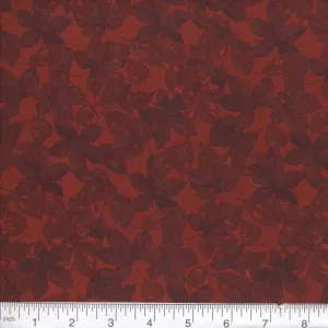Maroon Leaf Fabric, Item No. 22266