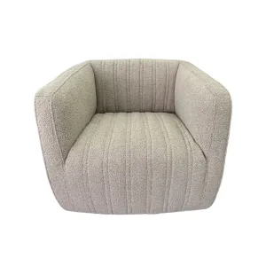 Marvy Fabric Swivel Chair - Urban Sofa - Malham Mink Fabric