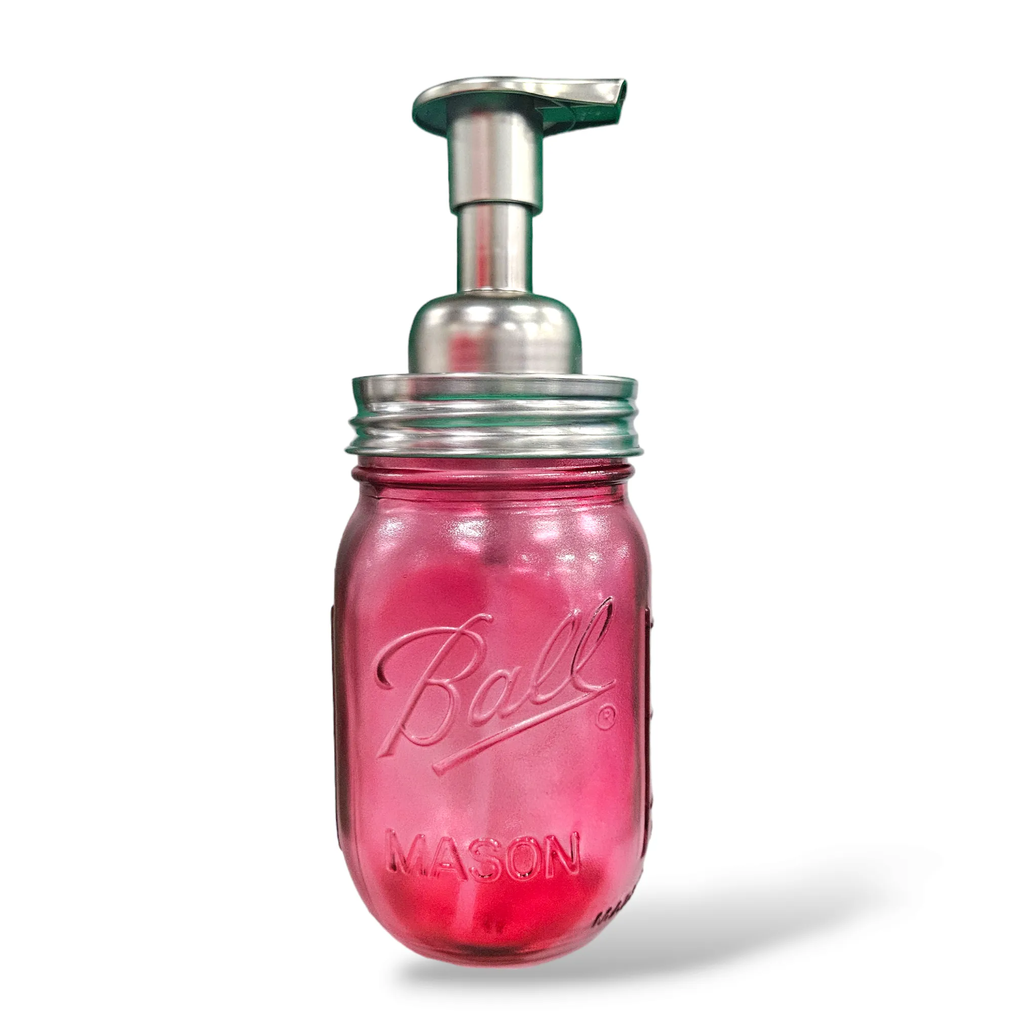Mason Jar Foaming Liquid Soap Dispenser, Transparent