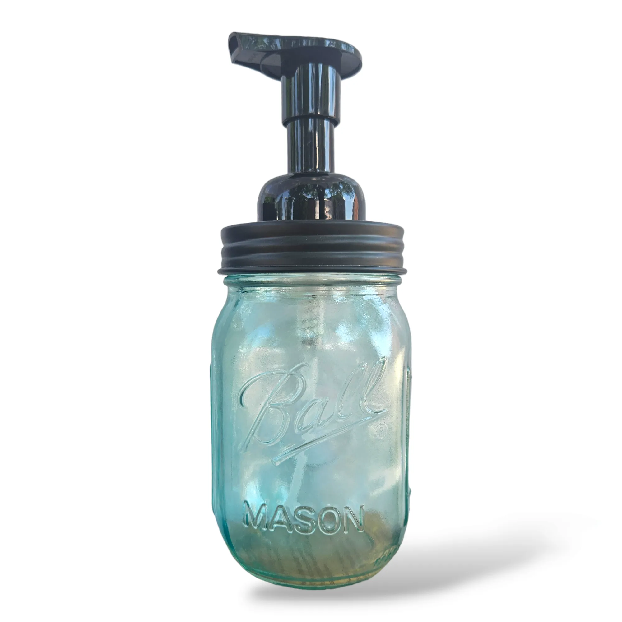 Mason Jar Foaming Liquid Soap Dispenser, Transparent