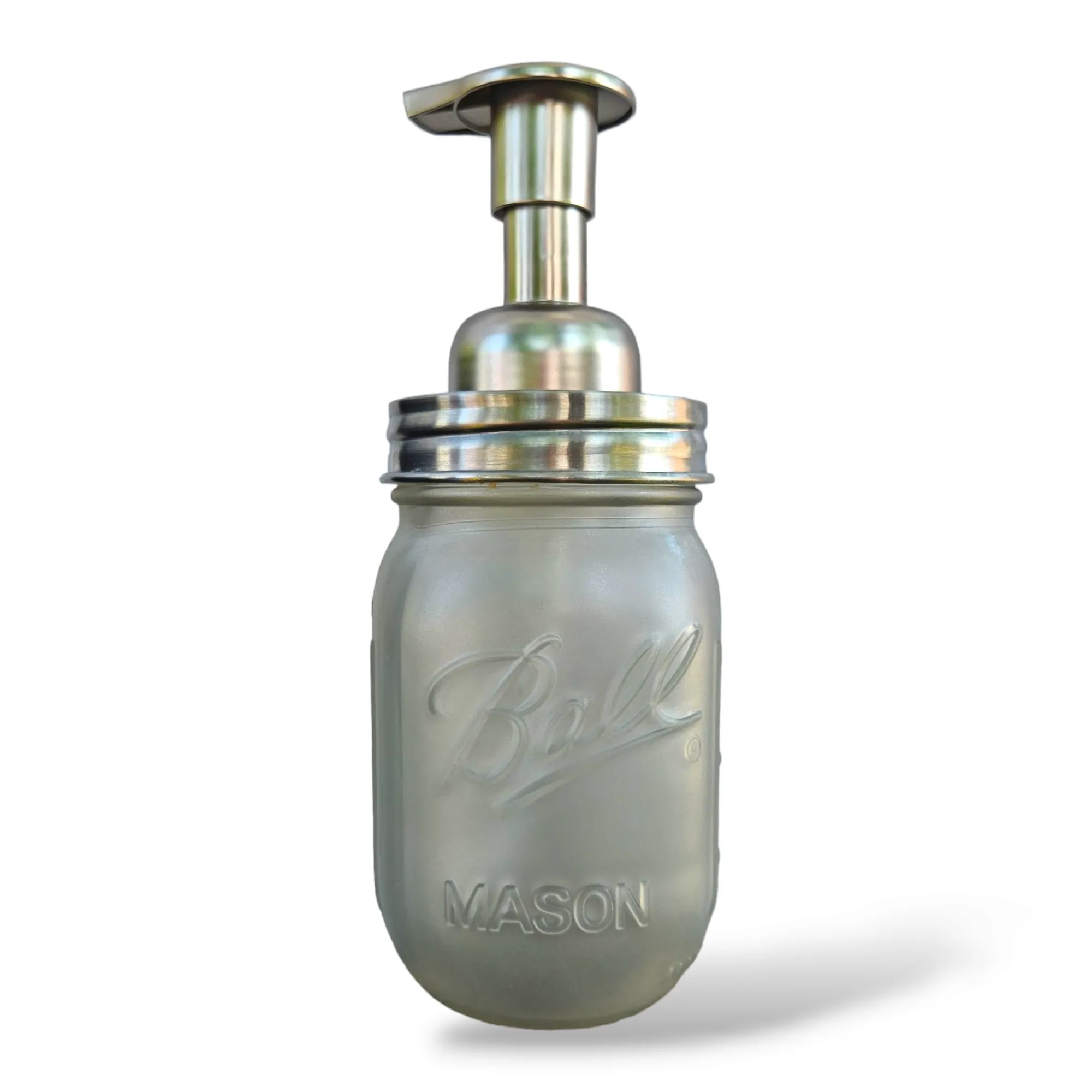 Mason Jar Foaming Liquid Soap Dispenser, Transparent