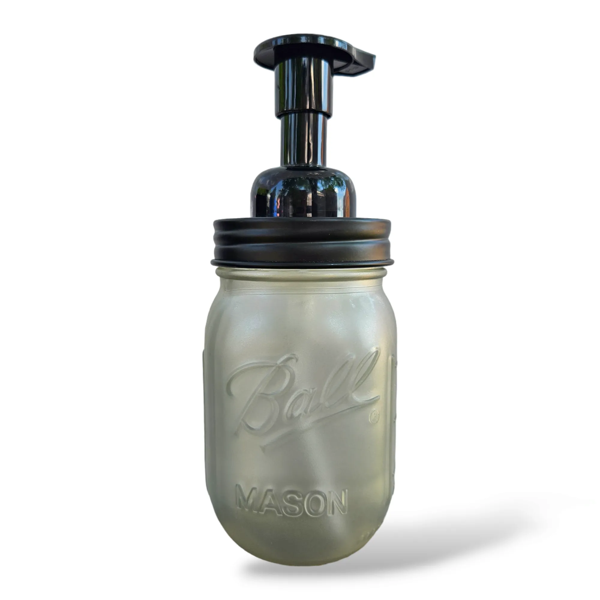 Mason Jar Foaming Liquid Soap Dispenser, Transparent