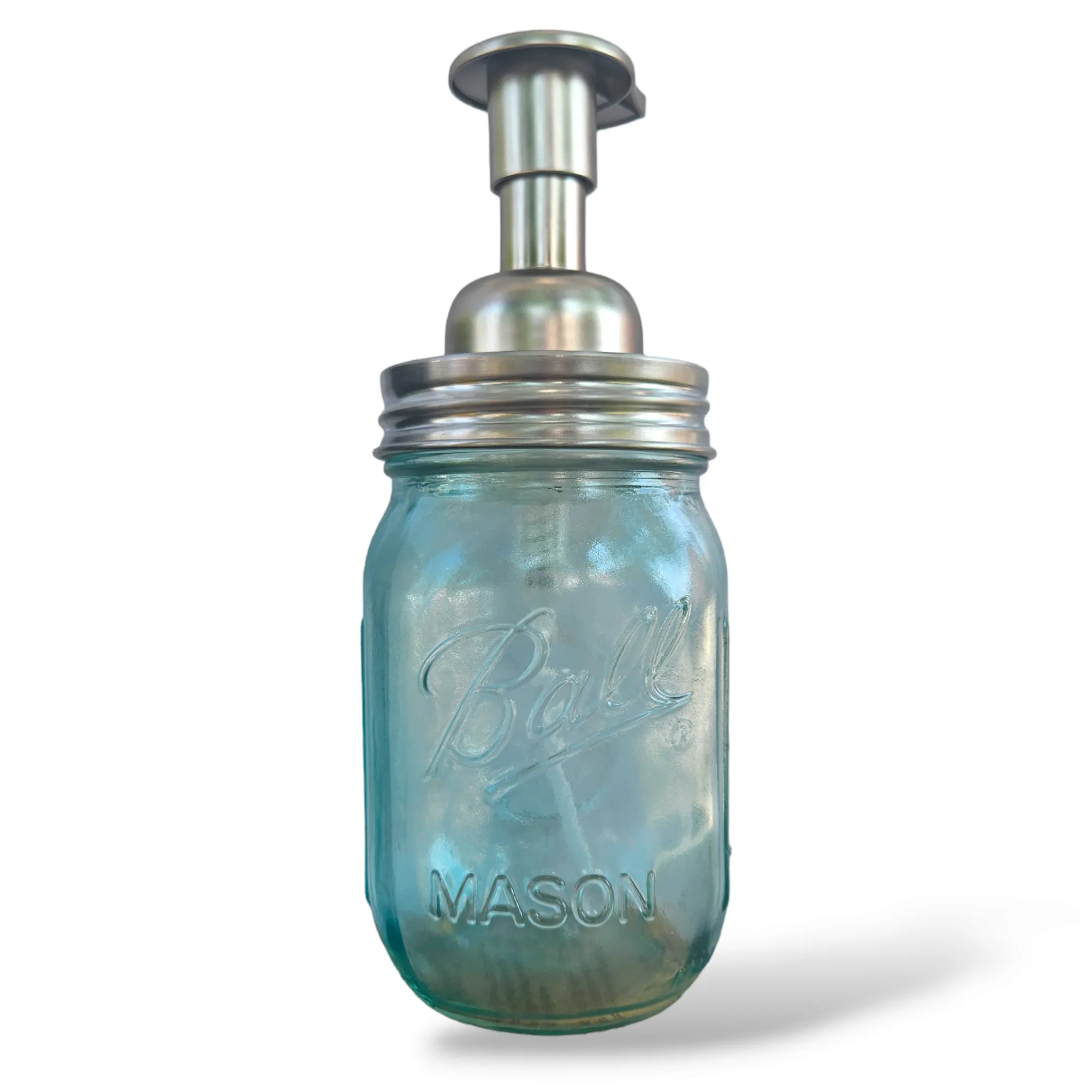Mason Jar Foaming Liquid Soap Dispenser, Transparent