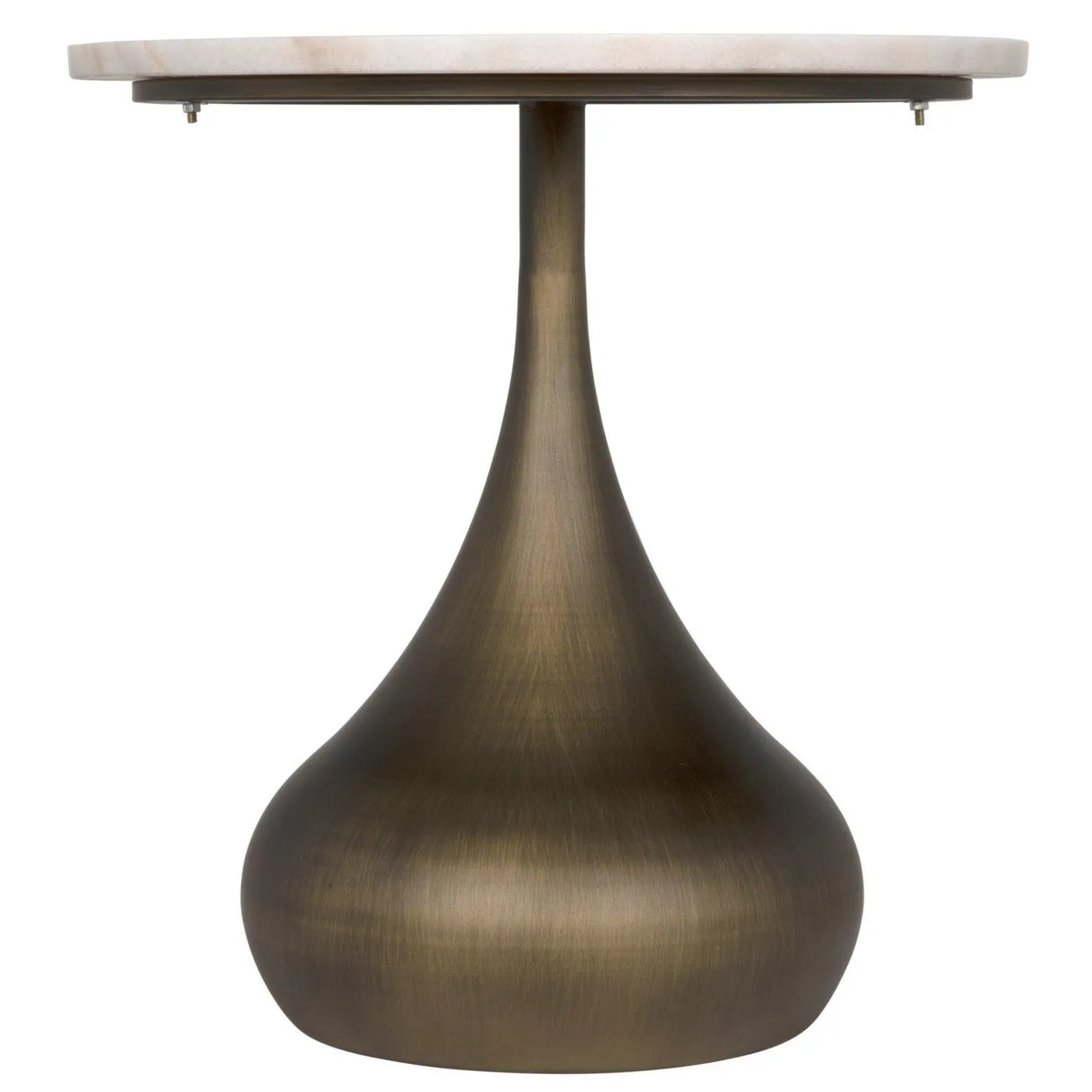 Mateo Side Table, Aged Brass