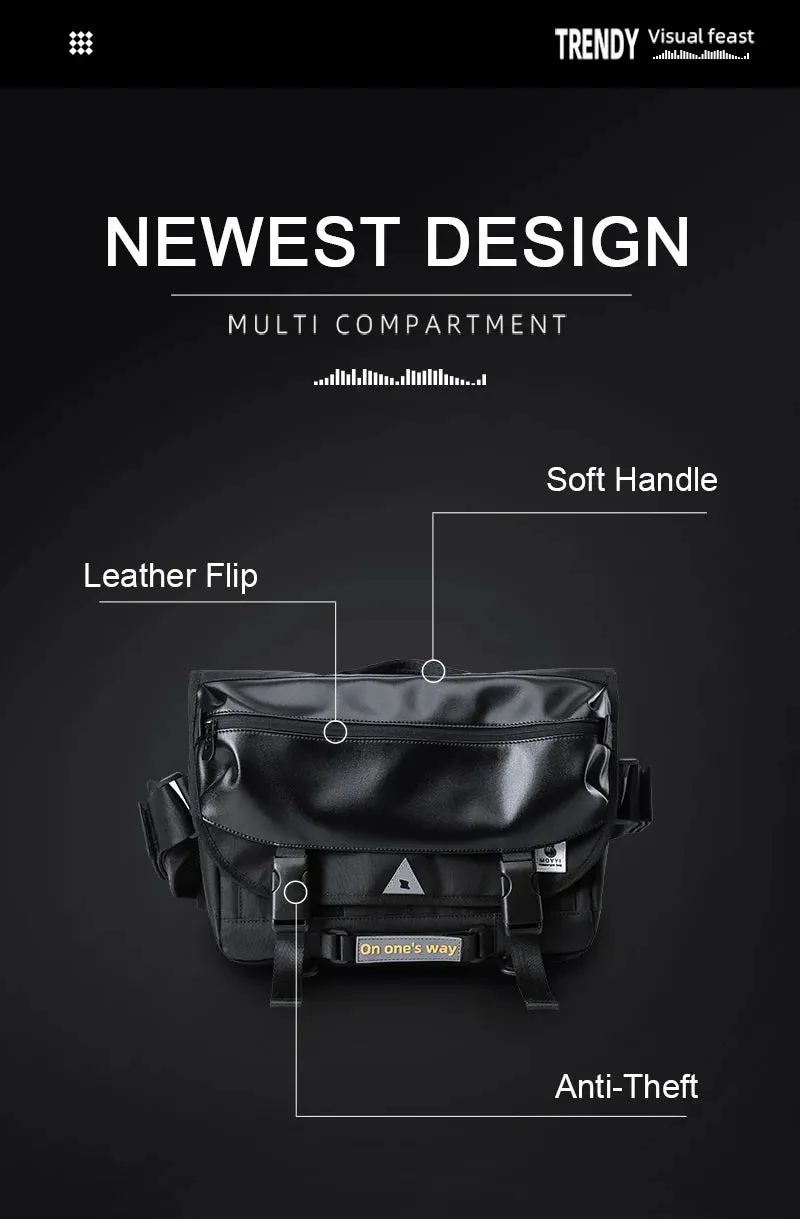Men Crossbody Bag Casual Trendy Waterproof Large Capacity Lightweight Bags For Teenage Daily Life Shoulder Bags
