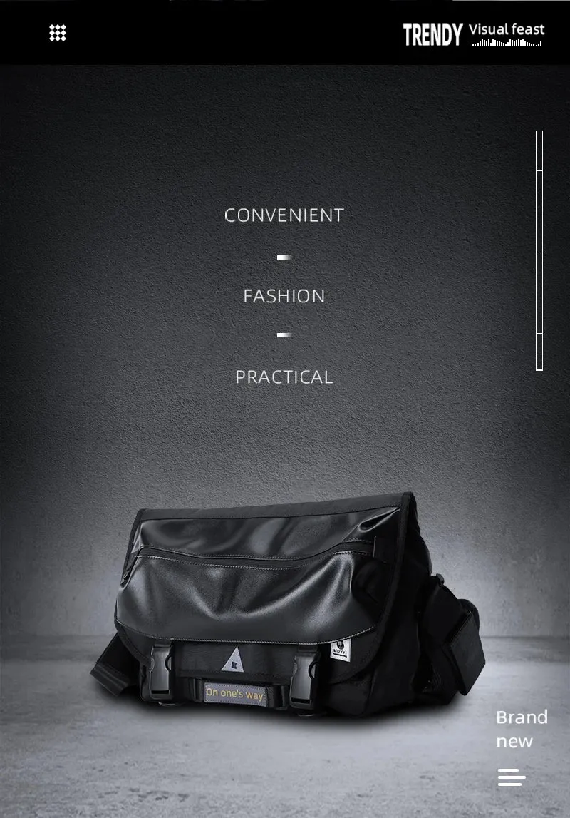 Men Crossbody Bag Casual Trendy Waterproof Large Capacity Lightweight Bags For Teenage Daily Life Shoulder Bags