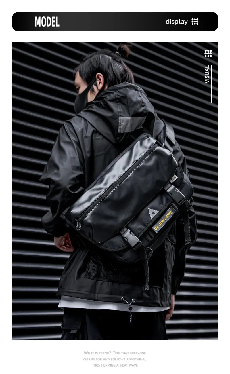 Men Crossbody Bag Casual Trendy Waterproof Large Capacity Lightweight Bags For Teenage Daily Life Shoulder Bags