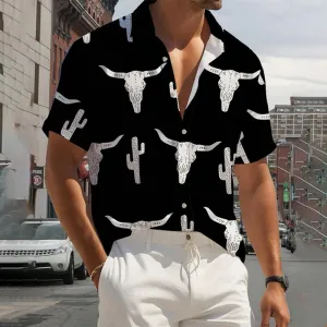 Men's Fashionable Tropical Print Short Sleeve Shirt