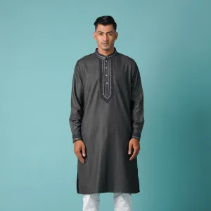 Mens Premium Panjabi-Ash
