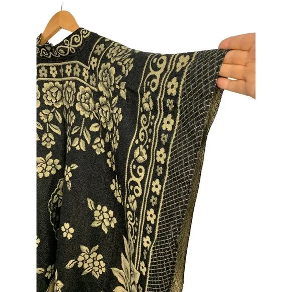 Mexicana Artilana Frida Poncho Jurongo Gaban Cape Cover NWOT 6485 OS