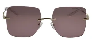 Michael Kors QUEBEC MK 1150 1014VS Square Metal Pink Sunglasses with Pink Lens