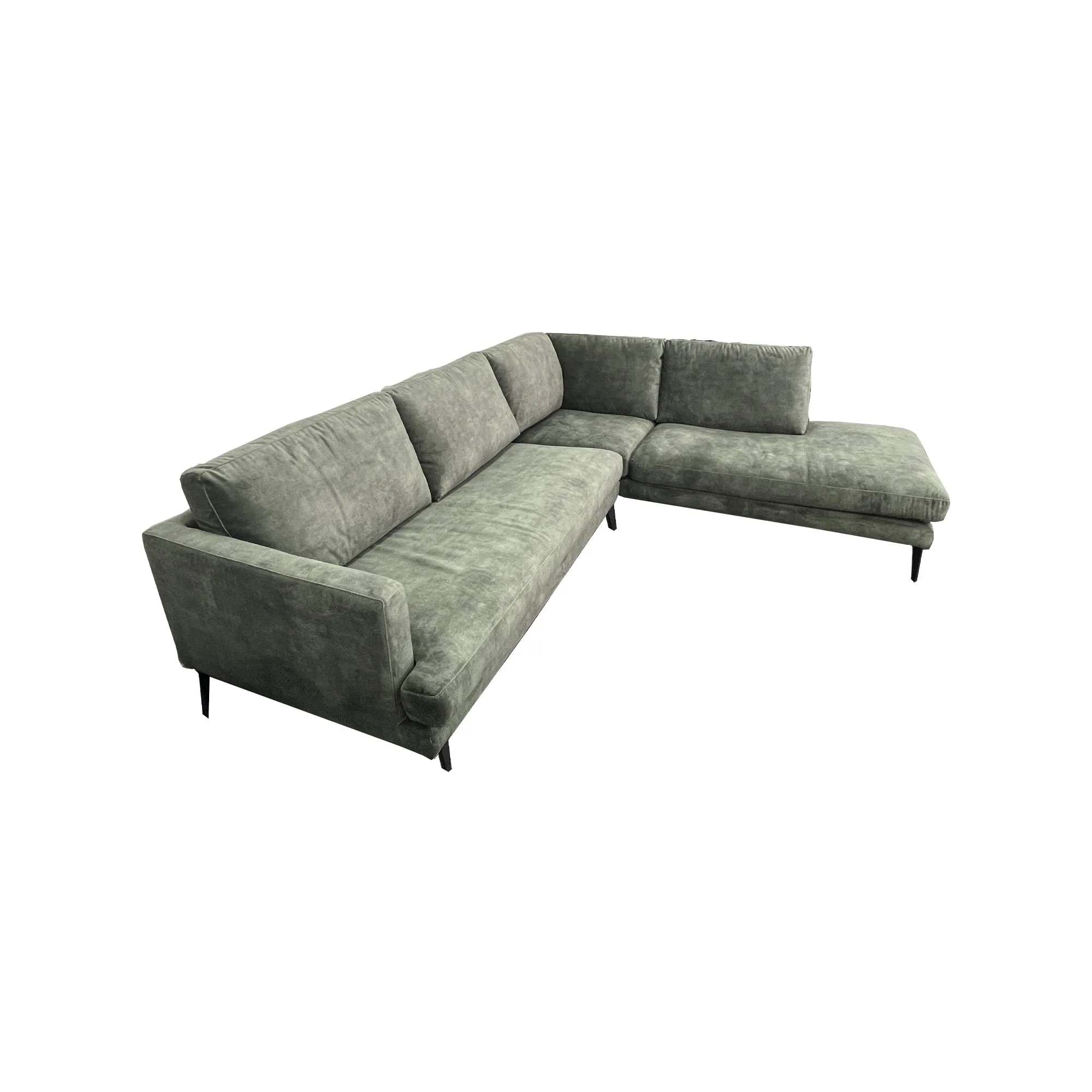 Michaelangelo Sofa Chaise - Urban Sofa - Forest Velvet Fabric