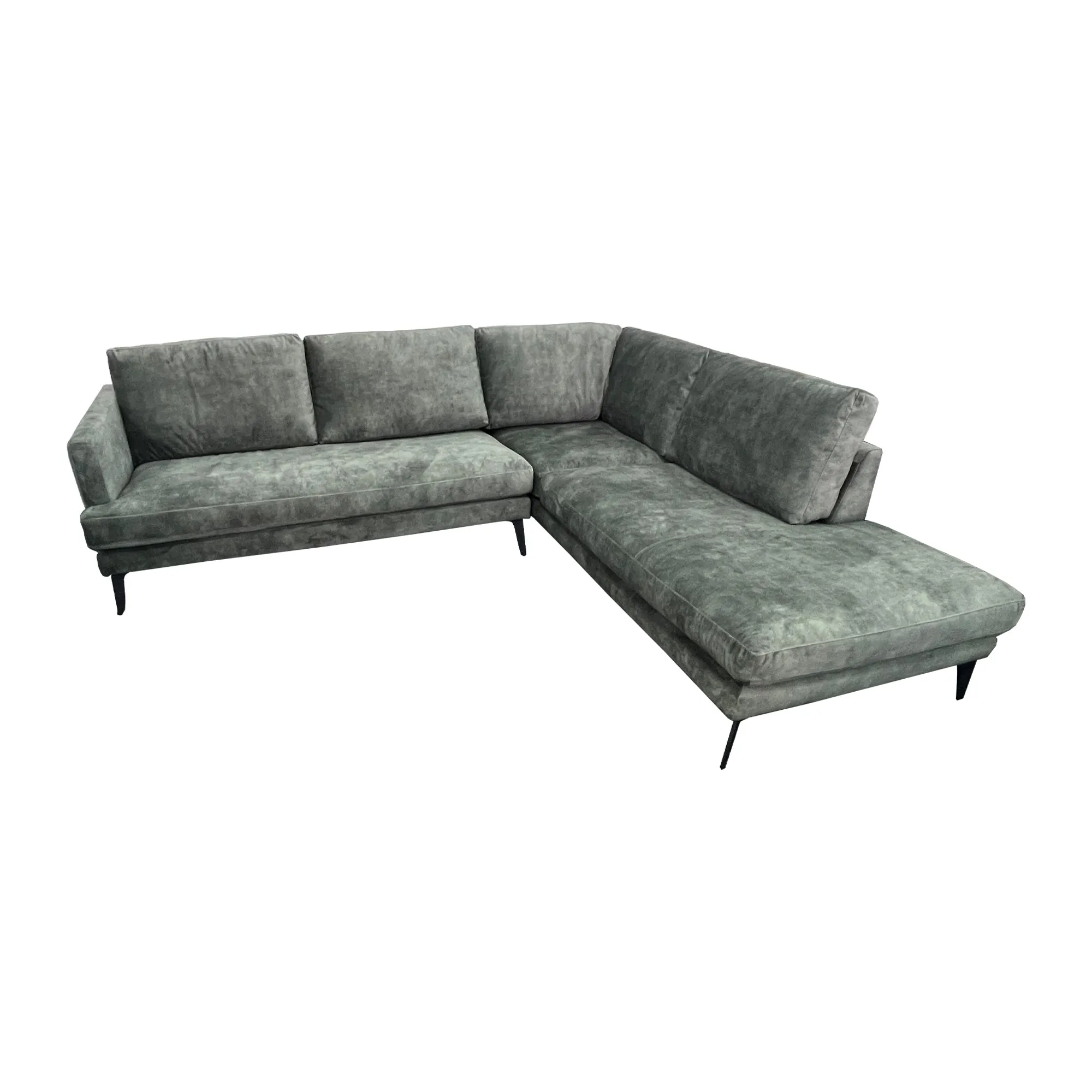 Michaelangelo Sofa Chaise - Urban Sofa - Forest Velvet Fabric