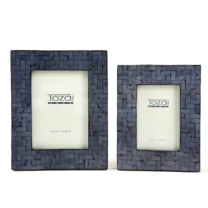 Midnight Blue Shimmering Mother of Pearl Photo Frame