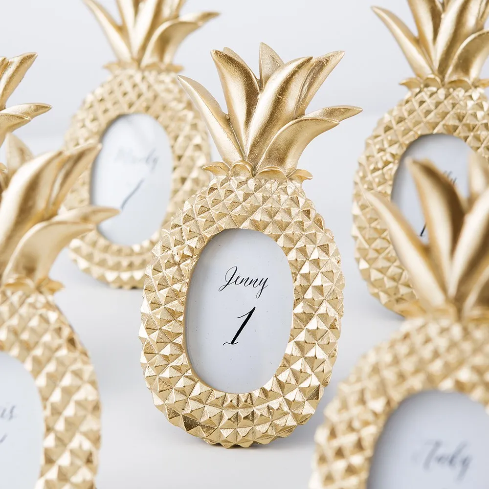 Mini Gold Pineapple Photo Frame Set of 6
