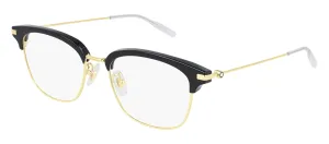 Montblanc MB 0141OK 002 Square Metal Gold Eyeglasses with Demo Lens