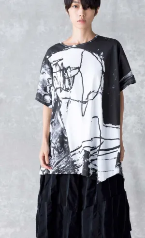Moyuru Short Sleeve Printed Top