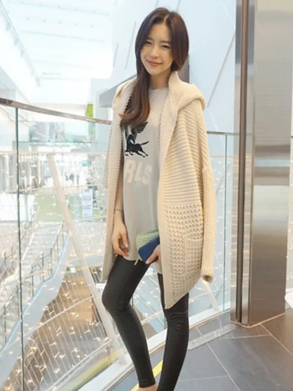 my show time hooded cardigan