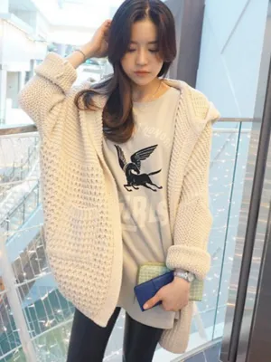 my show time hooded cardigan