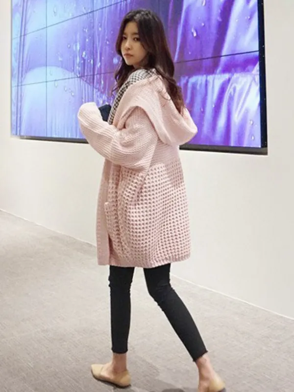 my show time hooded cardigan