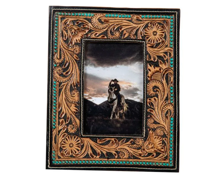 Myra Bag Mesa Plateau Hand-tooled Photo Frame