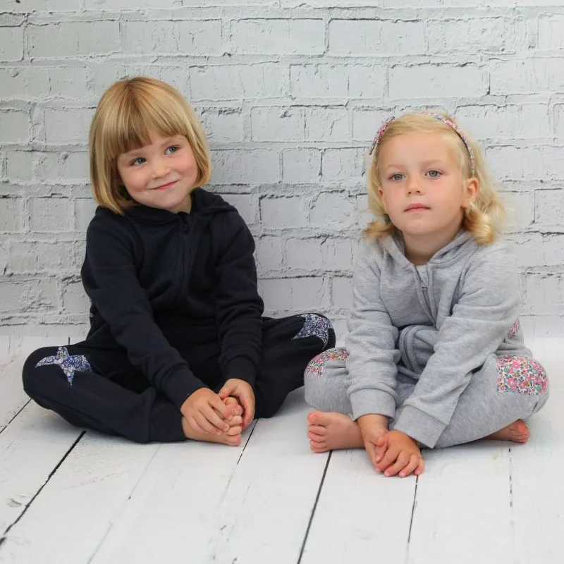 Name onesie with knee patches