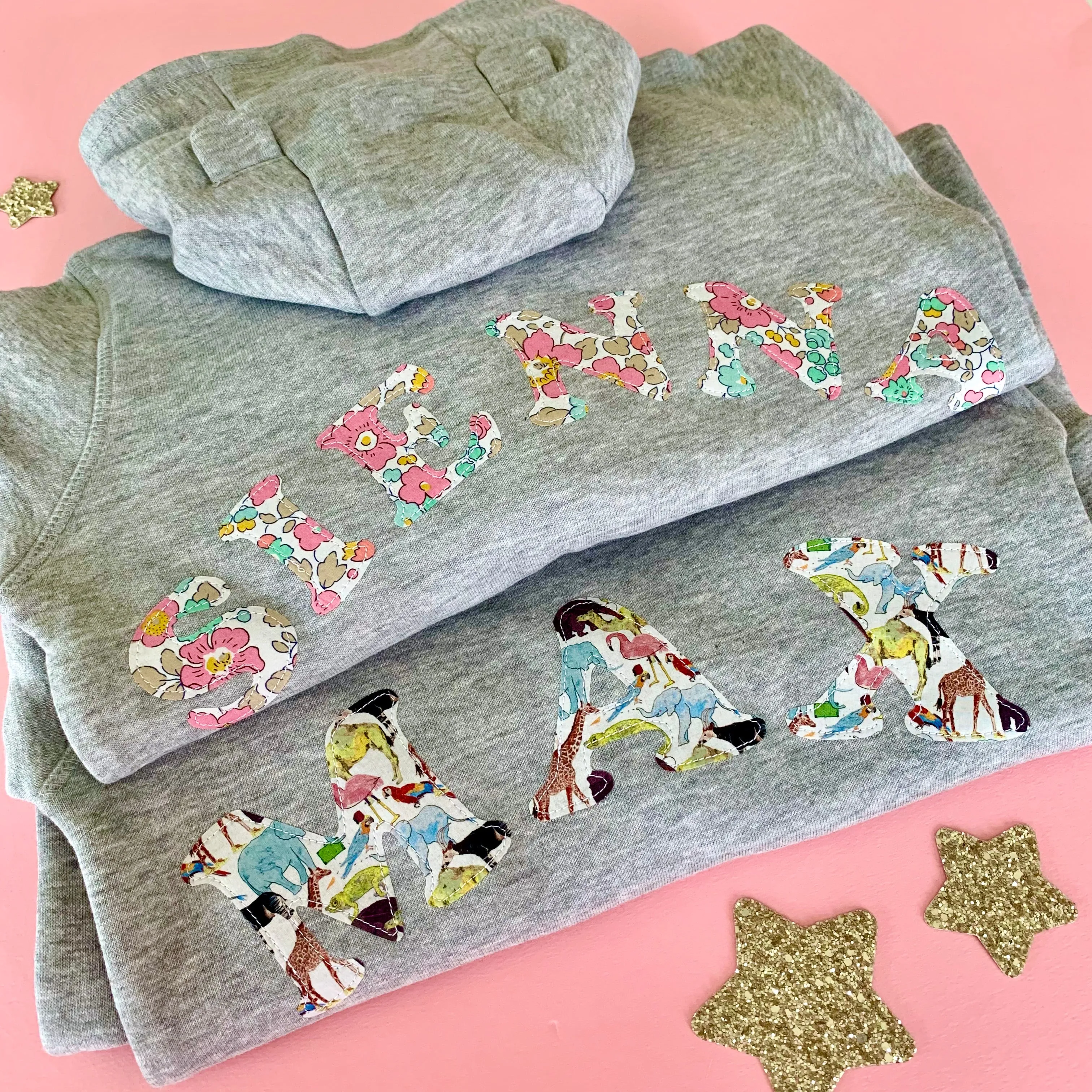 Name onesie with knee patches