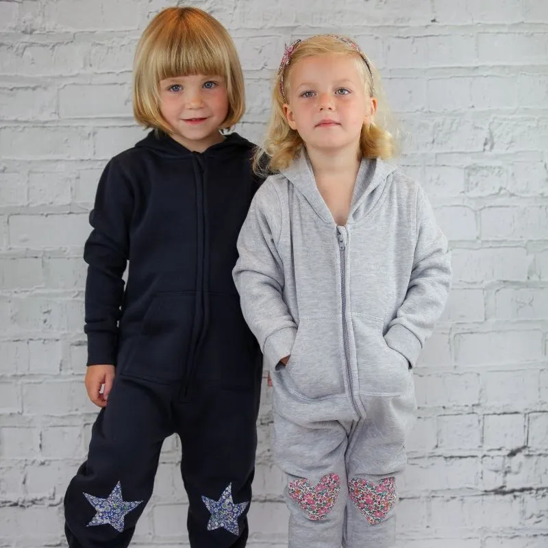 Name onesie with knee patches