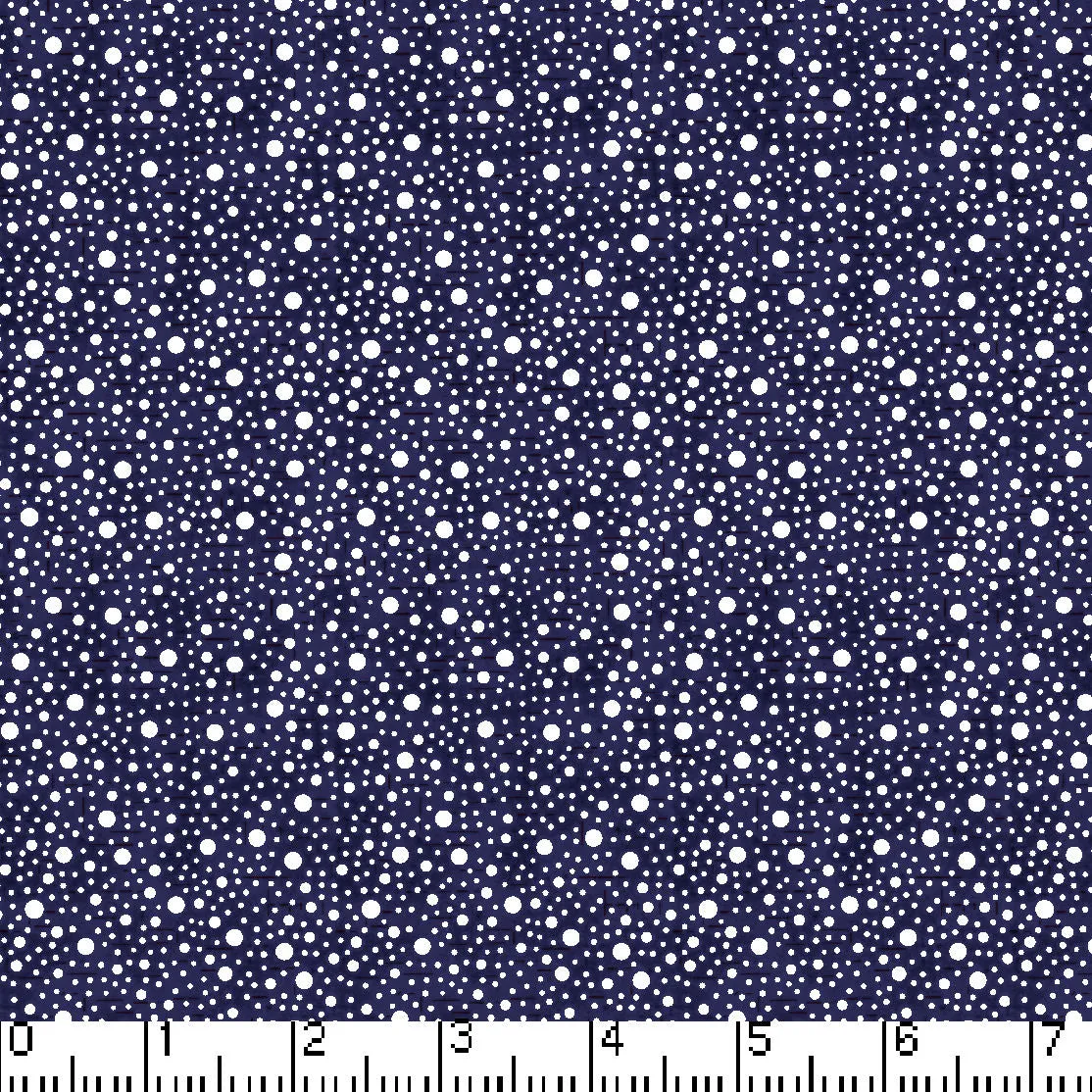 Navy and White Dots Fabric, Item No. 20431