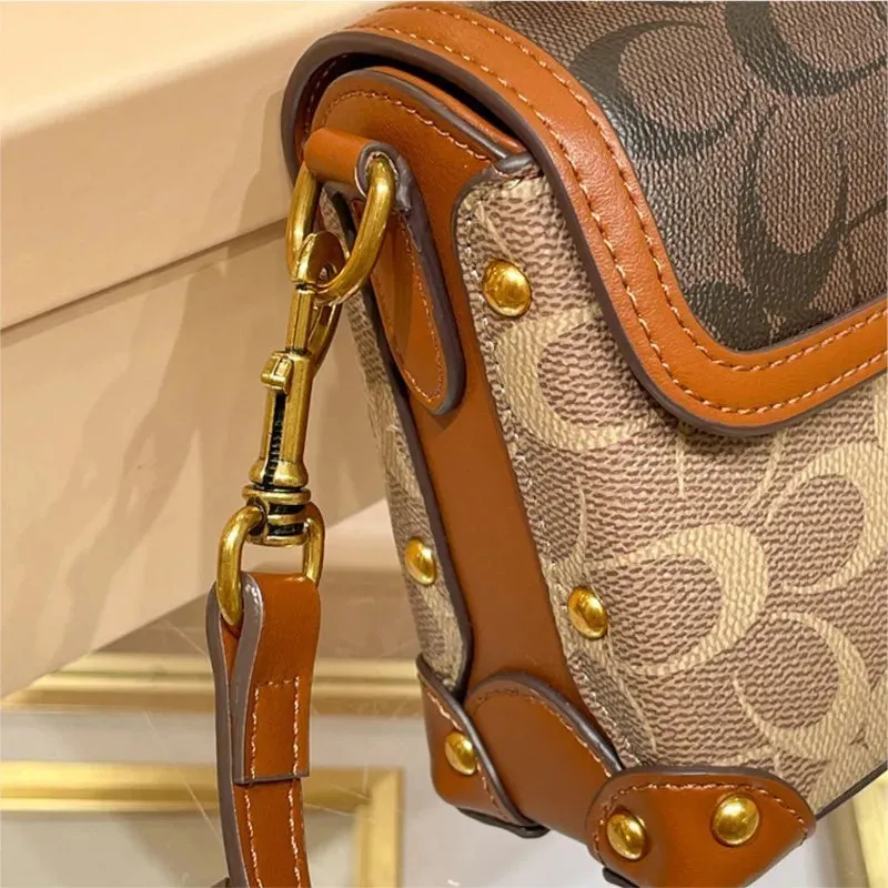 New Minimalist & Fashionable Small Handbag – Contrasting Color Women’s Crossbody Bag, High-End Portable Box Bag