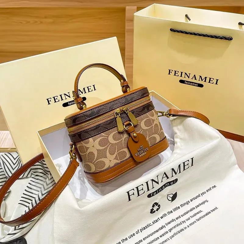 New Minimalist & Fashionable Small Handbag – Contrasting Color Women’s Crossbody Bag, High-End Portable Box Bag
