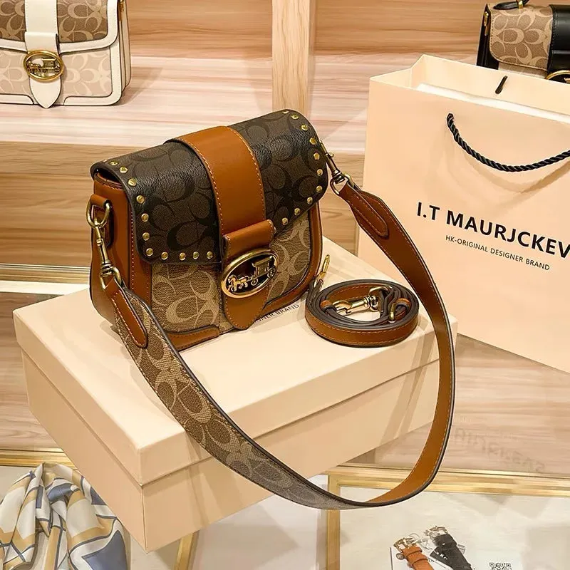 New Minimalist & Fashionable Small Handbag – Contrasting Color Women’s Crossbody Bag, High-End Portable Box Bag