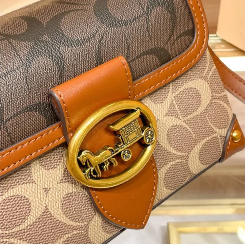 New Minimalist & Fashionable Small Handbag – Contrasting Color Women’s Crossbody Bag, High-End Portable Box Bag