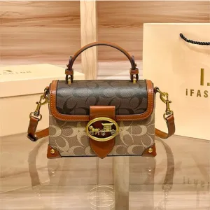 New Minimalist & Fashionable Small Handbag – Contrasting Color Women’s Crossbody Bag, High-End Portable Box Bag