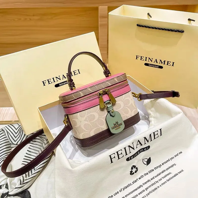 New Minimalist & Fashionable Small Handbag – Contrasting Color Women’s Crossbody Bag, High-End Portable Box Bag