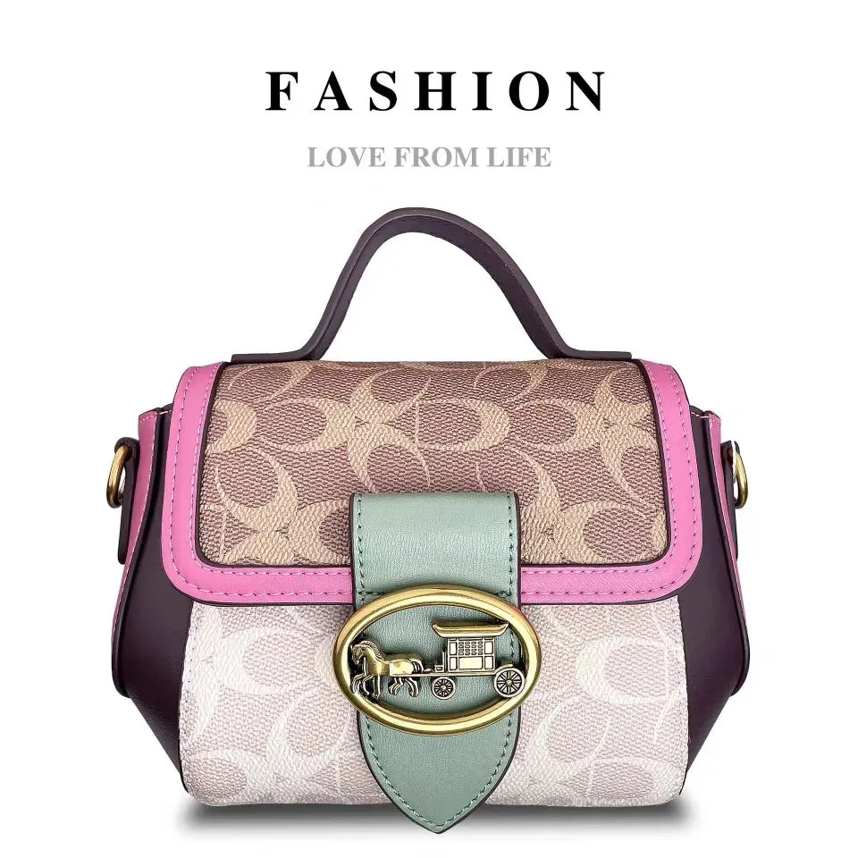 New Minimalist & Fashionable Small Handbag – Contrasting Color Women’s Crossbody Bag, High-End Portable Box Bag