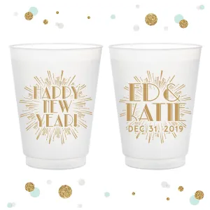 New Year's Wedding - 12oz or 16oz Frosted Unbreakable Plastic Cup #57