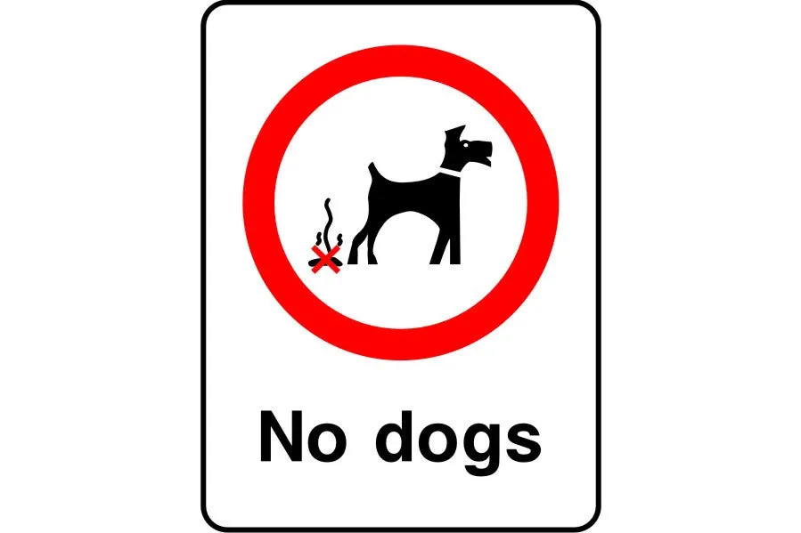 No dogs sign