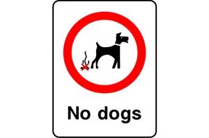 No dogs sign