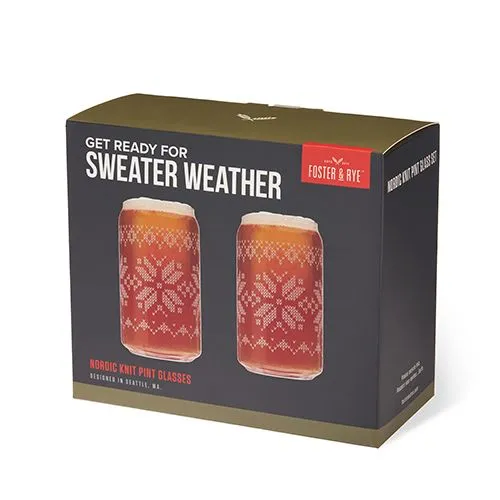 Nordic Knit Beer Glasses