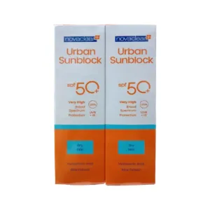 NOVACLEAR URBAN SUNBLOCK DRY SKIN SKIN SPF50 40ML 1 1 PROMO PACK