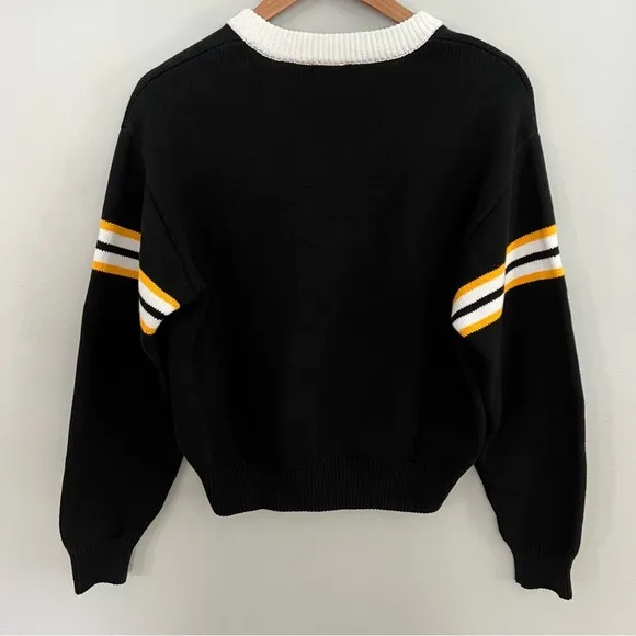 NWT Pittsburgh Steelers WEAR by Erin Andrews Women’s Cropped Tie Sweater S Small
