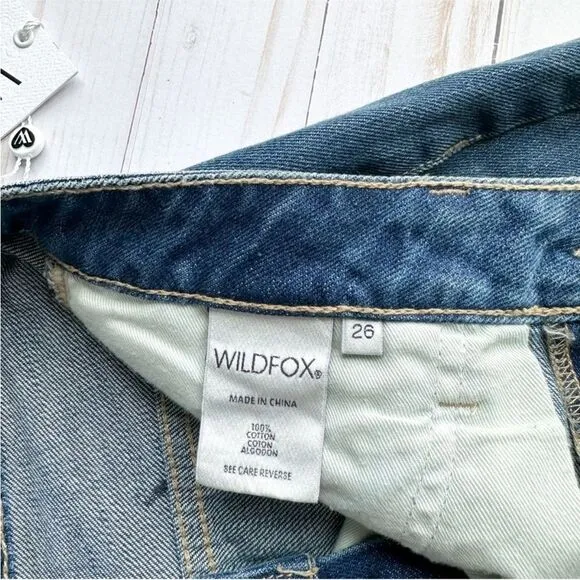 NWT Wildfox DaVinci Relaxed Loose Baggy Paint Splatter Crop Boyfriend Jeans
