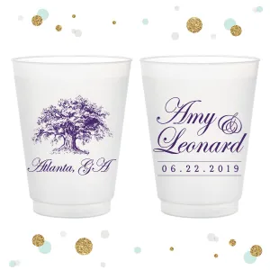 Oak Tree - 12oz or 16oz Frosted Unbreakable Plastic Cup #77
