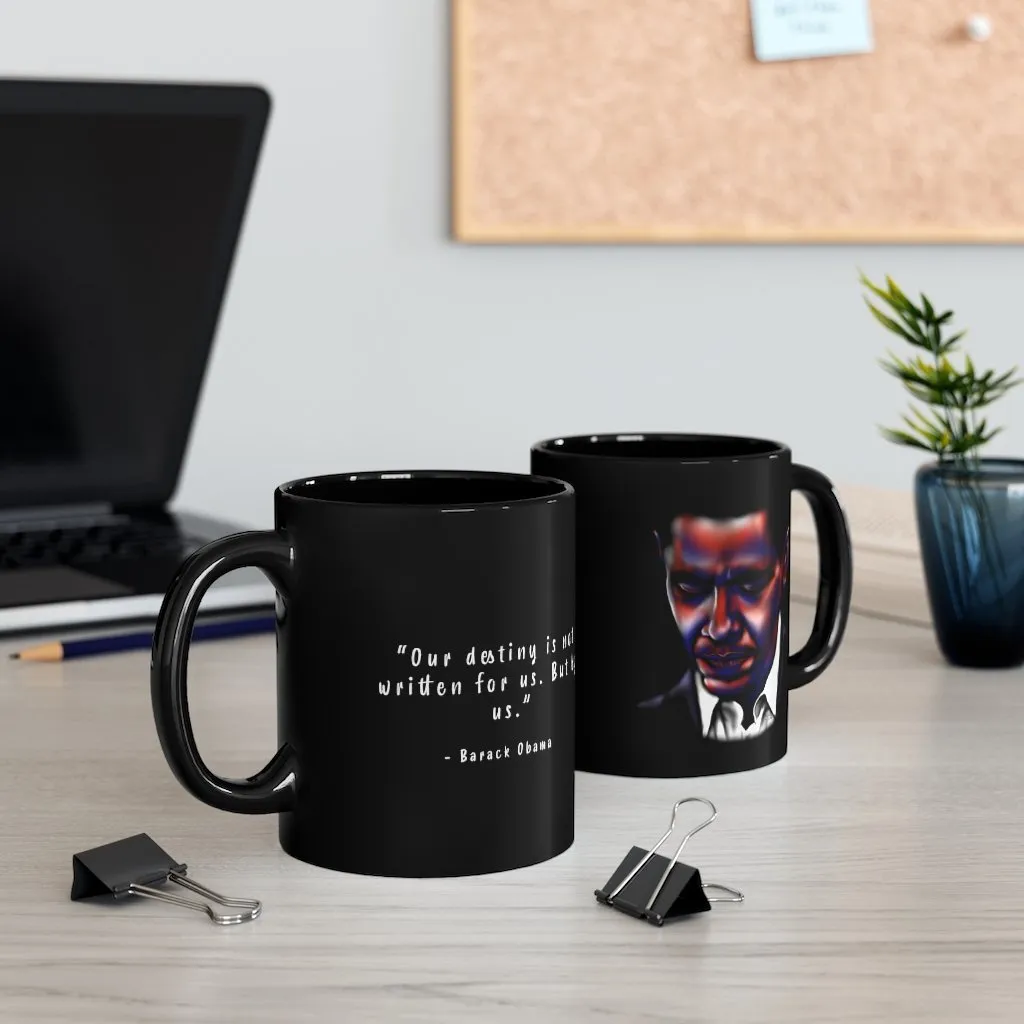 Obama | All-American President | Quote | Black Coffee Mug